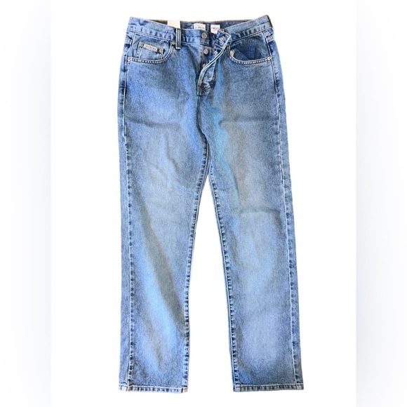 NWT Y2K CALVIN KLEIN JEANS. Easy low rider size 9 Jr. straight leg button fly - Picture 2 of 5